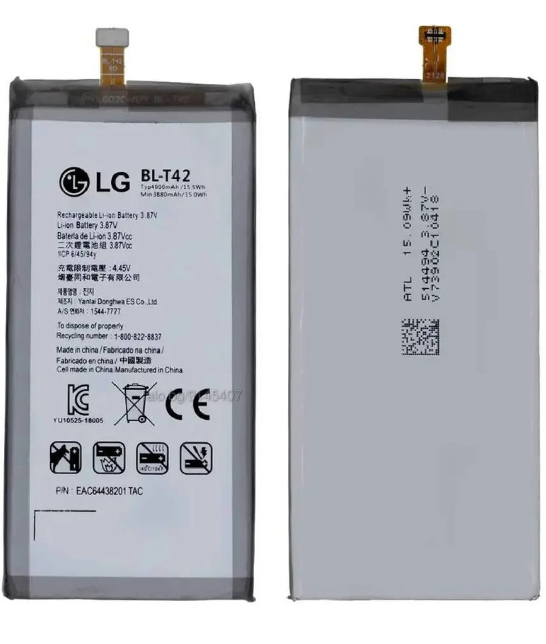 100% Original LG G8X ThinQ (LMG850UM, G850UM1A, G850UM9A) / LG V50 ThinQ 5G (LM-V500 LM-V500N) Battery BL-T42 Battery – 6months warranty