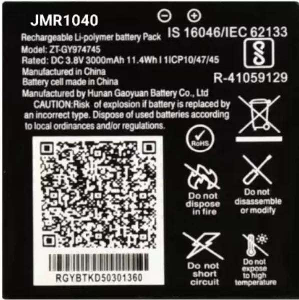 Original Battery For Jio Fi 6 Wifi Router II JMR 815 II Jio Fi Router JMR 1040