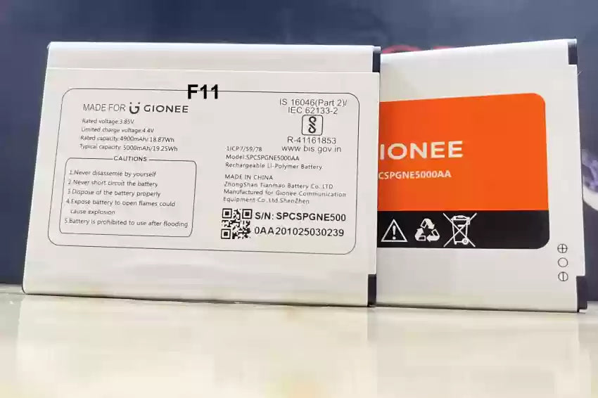 100% Original Gionee F11 Battery / Gionee Max battery– 5000mAh- 6months warranty