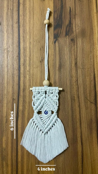 ✨ Handcrafted Macrame Evil Eye Car Hanging ✨