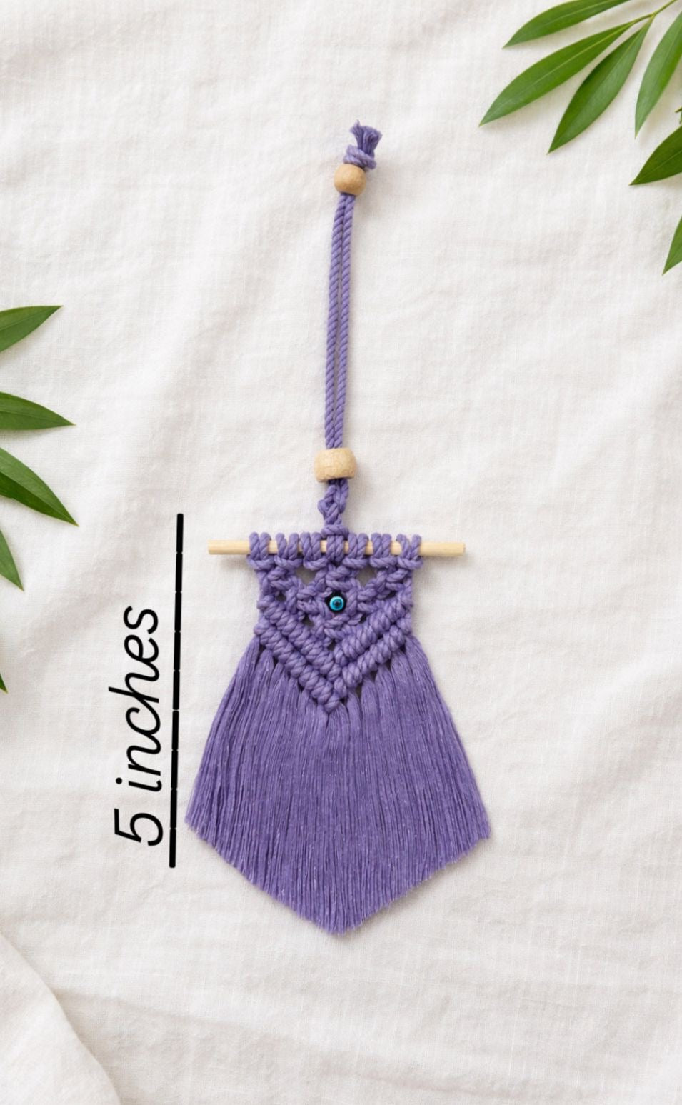 Lavender Macramé Evil Eye Car Hanging ✨🚗