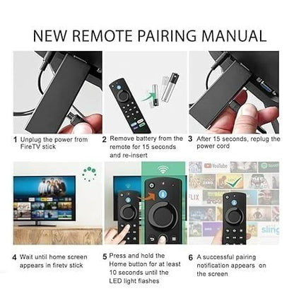 Original Replacement Voice Remote Control for FlRE TV Stick and for AMAZON FlRE TV Stick, Black