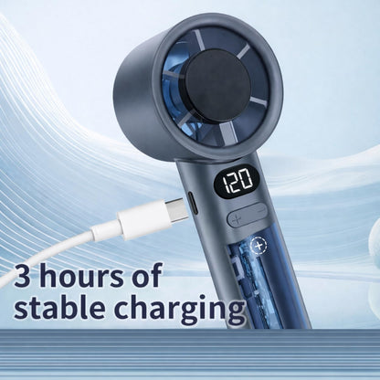UGSTORE Handheld Rechargeable Fan, Portable Mini Electric Fan with 1200mAh Battery, 120 Speed Levels with Long-Press Speed Control, Personal Cooling Fan for Travel, Office & Home, Grey