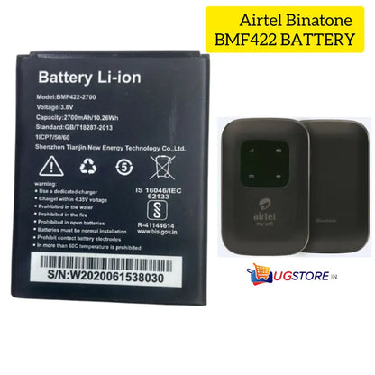 Original Router Dongle Battery For AIRTEL / BINATONE LTE Hotspot 4g Wifi Hotspot BMF-422