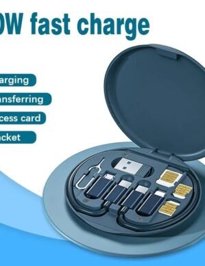 UGSTORE Mini Data Cable Set Storage Box 60w Quick Charge Multi Function Data Cable Mobile Phone Holder Storage Box