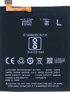 100% Original 10.or Battery For 10.or E (Tenor E) / 10.or G (Tenor G) Mobile 436876 – 4000mAh Battery- 6months warranty