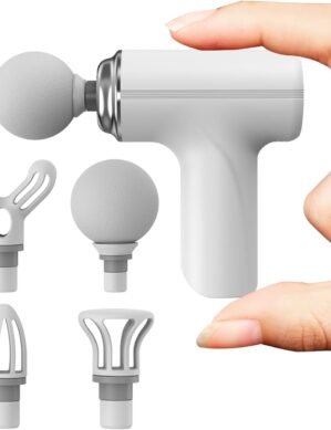 UGSTORE Mini Massage Gun, Muscle Massager for Birthday Gen, Small Travel Handheld Massagers Care Gifts for Women Mom & Dad, Percussion Massage Gun for Athletes, White