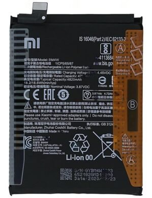 Original Battery For Xiaomi Redmi Note 9 Pro 5G (BM4W) 4820mAh- 6months warranty