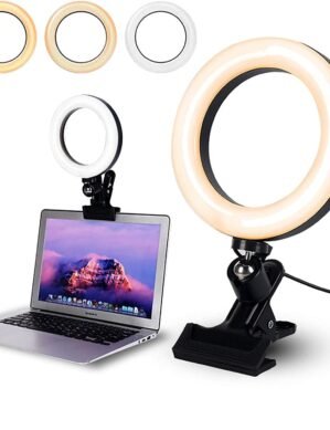 UGSTORE Video Conference 6.2'' LED Ring Light Clip Clamp for Computer, Laptop Video Conference