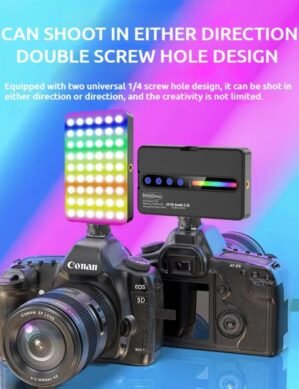 Dhwani M160 RGB Portable Pocket Camera Light Dimmable Panel Lamp | Full Color 2700-6500k 6.5W for Phone Photography Video Led Light 1800 mAh for Zoom Calls/Live Stream/Selfies/Makeup