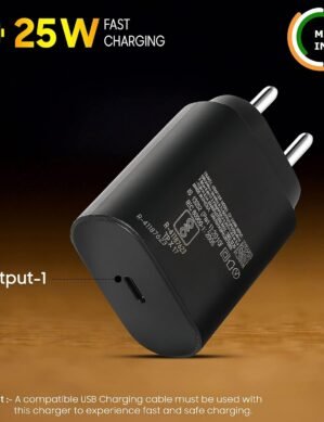 25W Samsung Charger Type C Adapter with PD 3.0 BIS Certified, Charger for Samsung Galaxy M14 5G, M33 5G, M31, M53 5G, M51, Galaxy Z Fold, Flip, F23