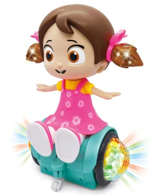 UGSTORE 360 DEGREE ROTATING MUSICAL DANCING GIRL TOY WITH FLASHING LIGHTS