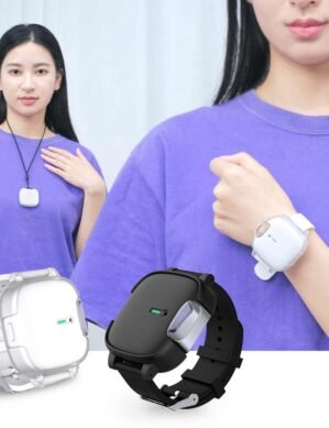 UGSTORE 2-In-1 Portable Small Wrist Wear Air Cleaner Rechargeable Personal Mini Wristband Necklace Air Purifier