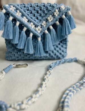 The "Ocean Breeze" Macrame Fringe Bag