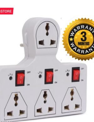 UGSTORE 4 Port 3 switches Extension Chords for Laptop Printer and Mobile Charging