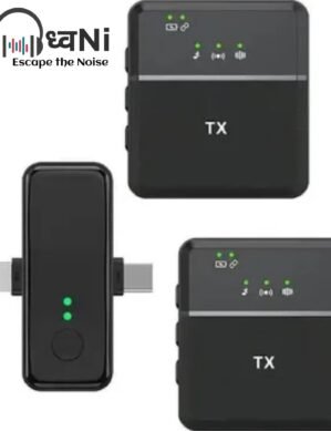 ध्वNi Dhwani SX31 Wireless Microphone with Receiver |360° Noise Reduction & 20M Long Range Lapel Mic for Video Recording YouTube Vlogging | Plug & Play Compatible with iPhone All Type C Smartphones