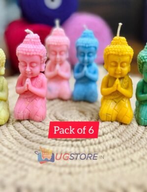 UGSTORE Pack of 6 Soy Wax Little Buddha Monk Fragrance Candle
