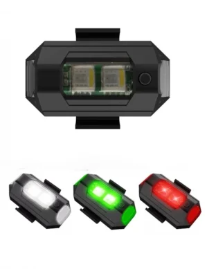 UGSTORE LED Aircraft Strobe warning Accessories Lights 3 Colors Exterior Lights Kit For Auto Motorbike, Helmets, Drones, Bicycle USB Rechargeable Battery