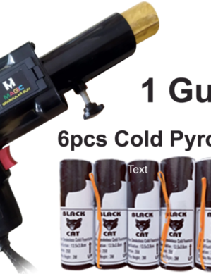 UGSTORE Cold Pyro Gun with 6 Cold Pyro for wedding party birthday marriage celabration- battery operated