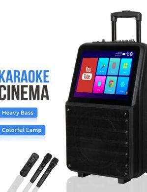Dhwani 2G+64G Karaoke Machine Trolley Party Speaker with Touch 14 inch Screen Android12 System with 2 Mic