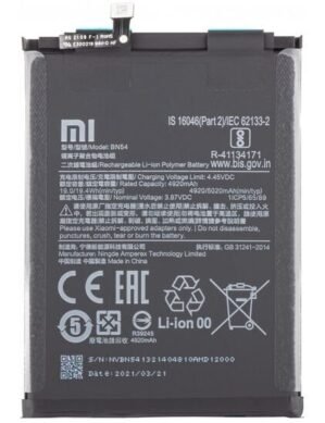 Battery For Xiaomi Redmi 9 Prime (BN54) 5020mAh- 6months warranty