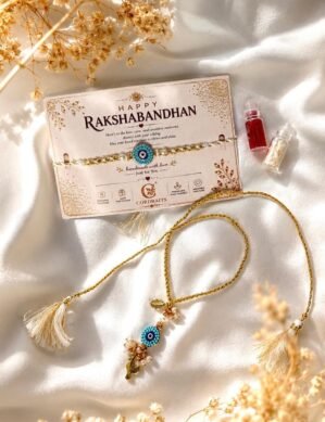 🧿Shubh Drishti Bhaiya Bhabhi Macrame Rakhi Set ✨