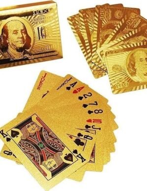 UGSTORE 24 K Gold Plated Poker Playing Cards (Golden) - Set of 1