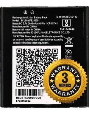 Original WiFi Battery 2600 mAh Compatible for Reliance JIO/LYF MFB260001 / JIOFI 3 / JIOFI3 / 4G JIO/WiFi