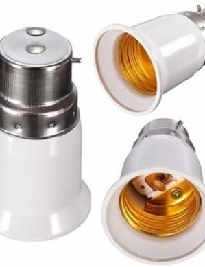 Ugstore Pack Of 2 B22 To E27 Screw Base Socket Ceramic Lamp Holder Light Bulb Adapter