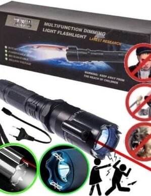 UGSTORE Current Torch Shock torch Flashlight With Shock Feature Current Rechargable Torch for Safety StunGun with Built-in laser light