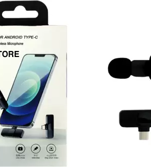 UGSTORE K8 Wireless Bluetooth Microphone for Youtubers, Reels, Vlogs - Type C Phones Android Phones and iPhones