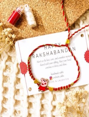 🐷 Peppa Pig Kids Rakhi with Roli & Akshat 🌸