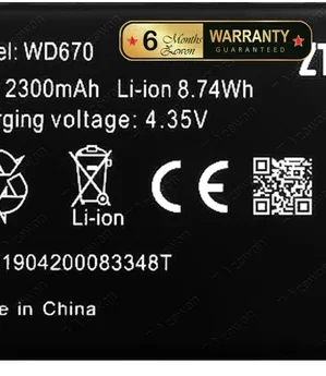 100% OriginaI Airtel 4g Hotspot / Jiofi 2 M2 / ZTE Wipod Router Battery WD670 – 2300mAh-6months warranty
